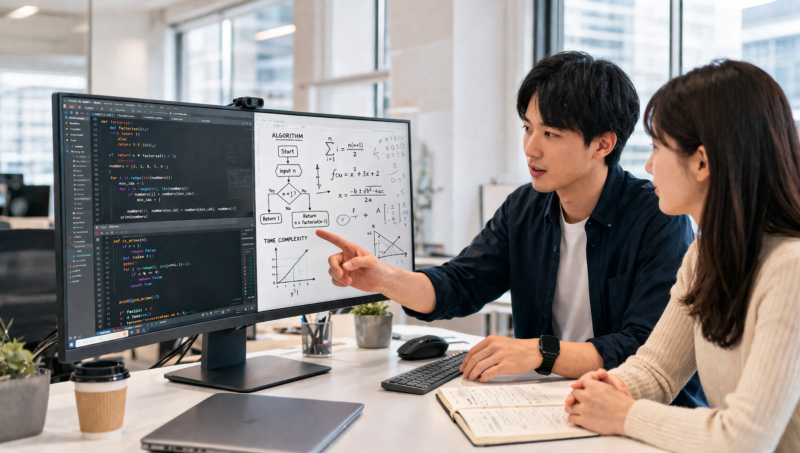 アルゴリズムと数式を説明する日本人ITエンジニア