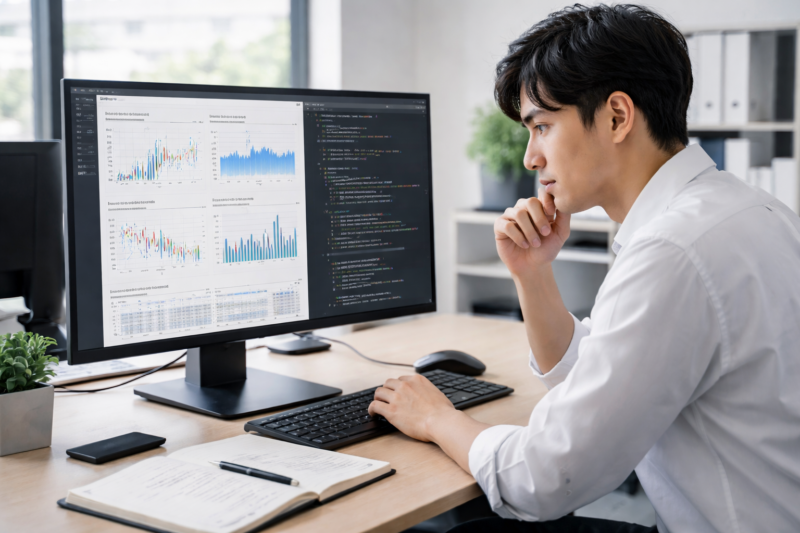 データ分析を行うAIエンジニア