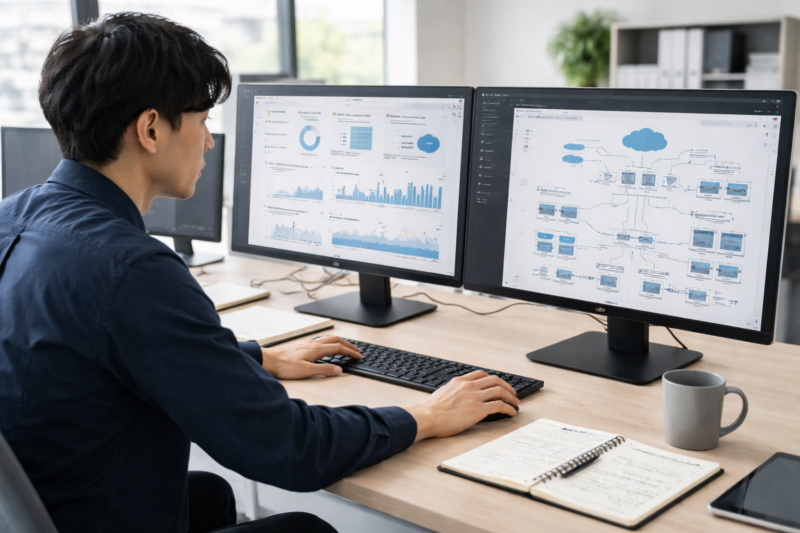 インフラやサーバーを監視するエンジニア