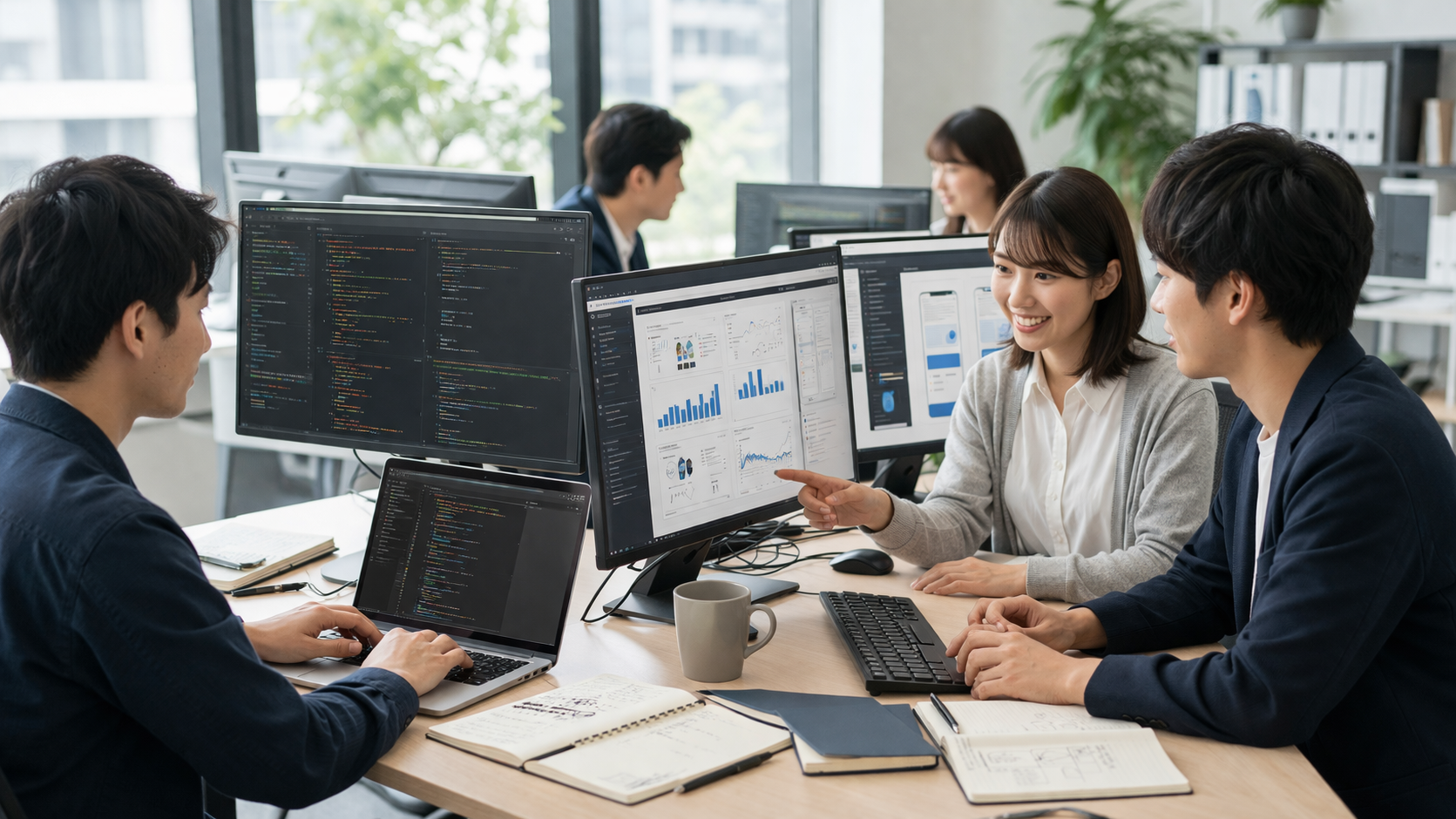 IT業界の多様な職種で働く日本人エンジニアチーム