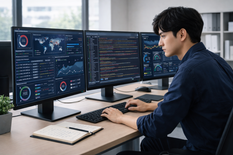 セキュリティ監視を行うITセキュリティエンジニア