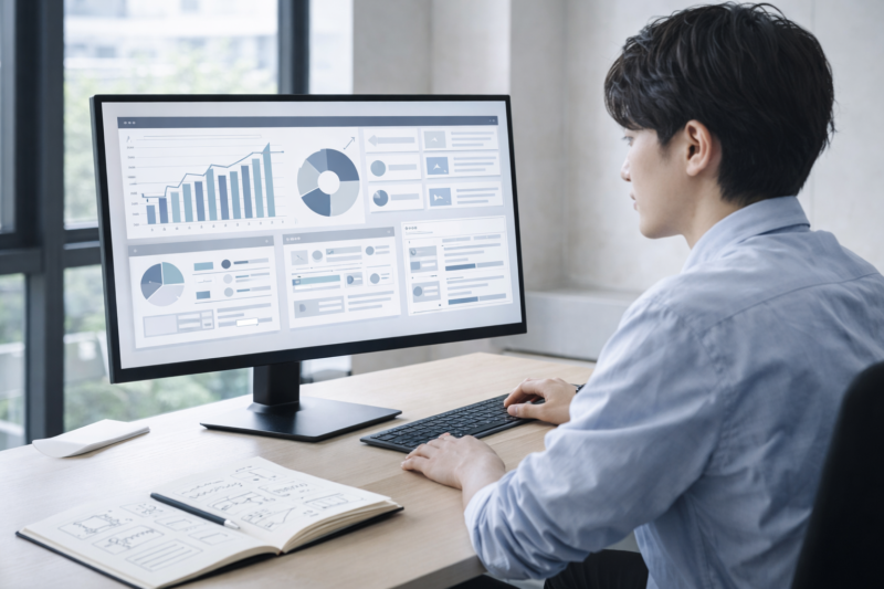 IT業界の年収や求人データを分析するエンジニア