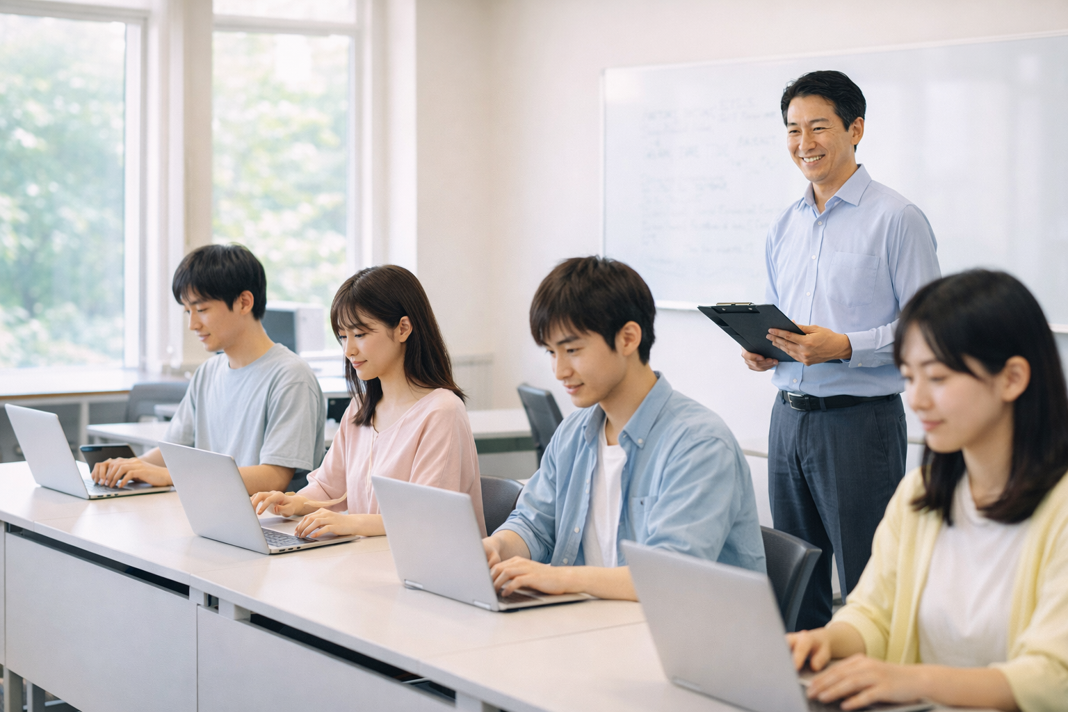 プログラミングを学びながらプログラマーを目指すITエンジニアのイメージ