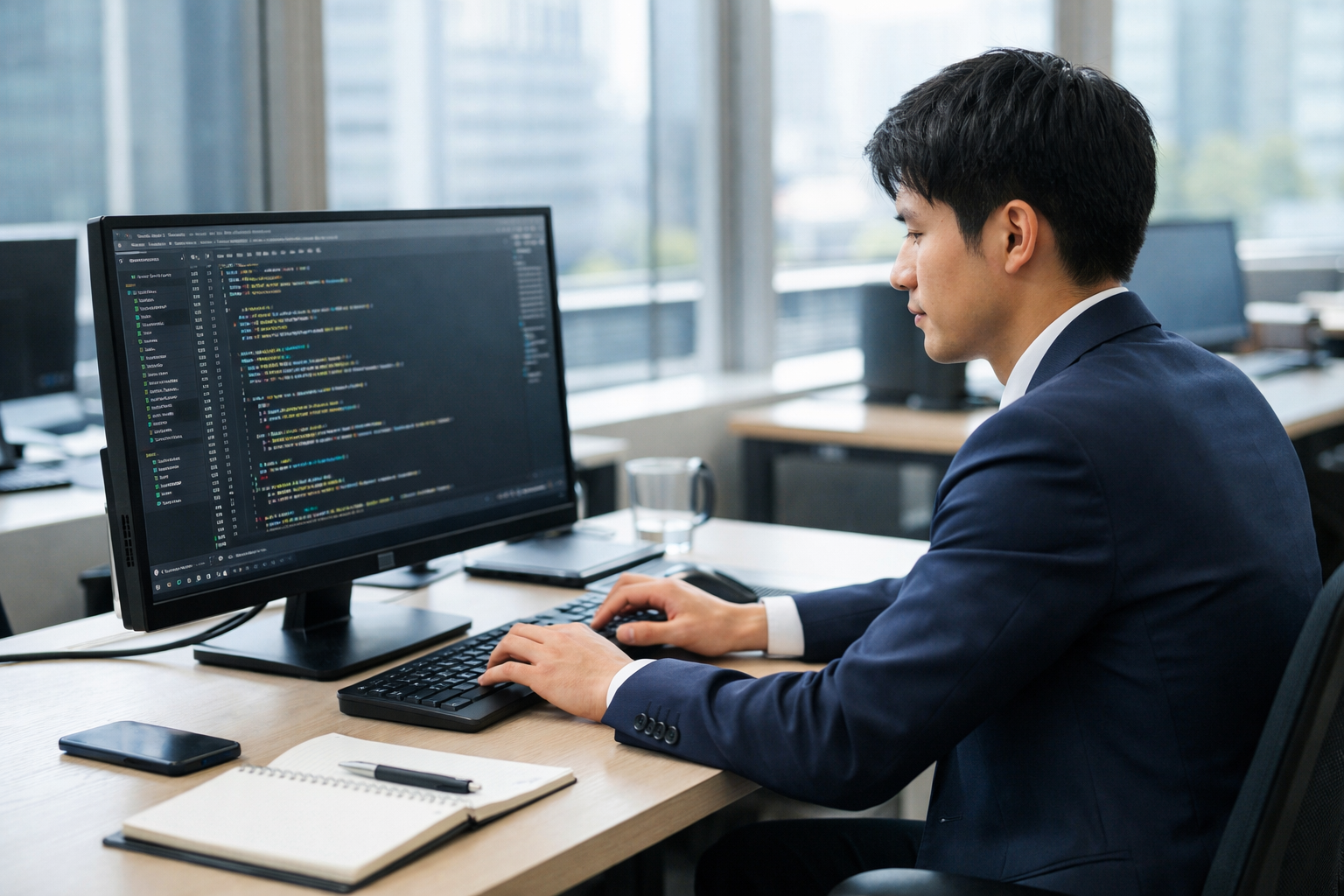 派遣ITエンジニアが開発現場で働くイメージ