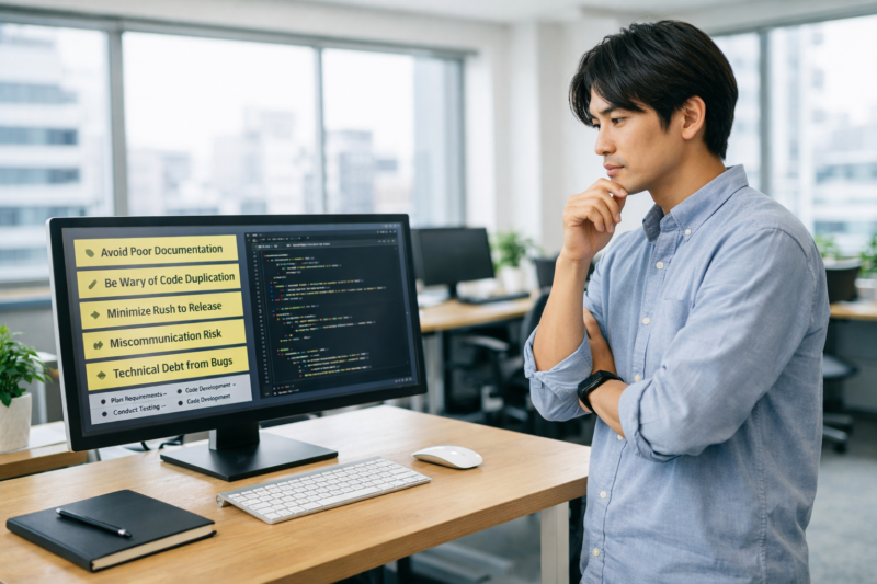 ソフトウェア開発のミスや品質リスクを確認する日本人ITエンジニア