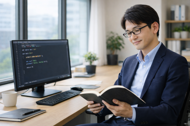 市場価値向上を目指して学習する日本人ITエンジニアの余暇時間