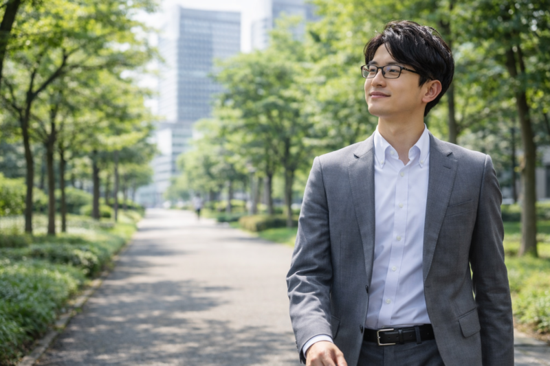 昼休みにウォーキングしてリフレッシュするITエンジニア
