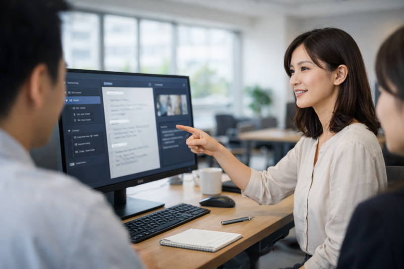 プロンプトエンジニアの仕事内容を説明する様子