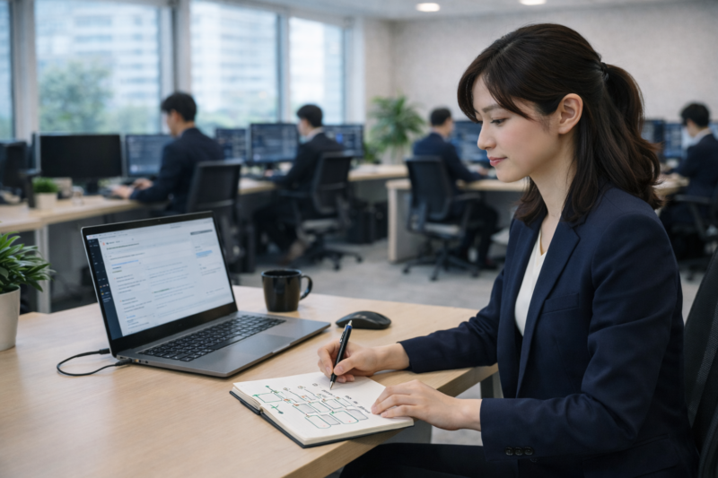 セキュリティスキルを学習するエンジニア